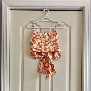 Dynamite tie-back crop top xs